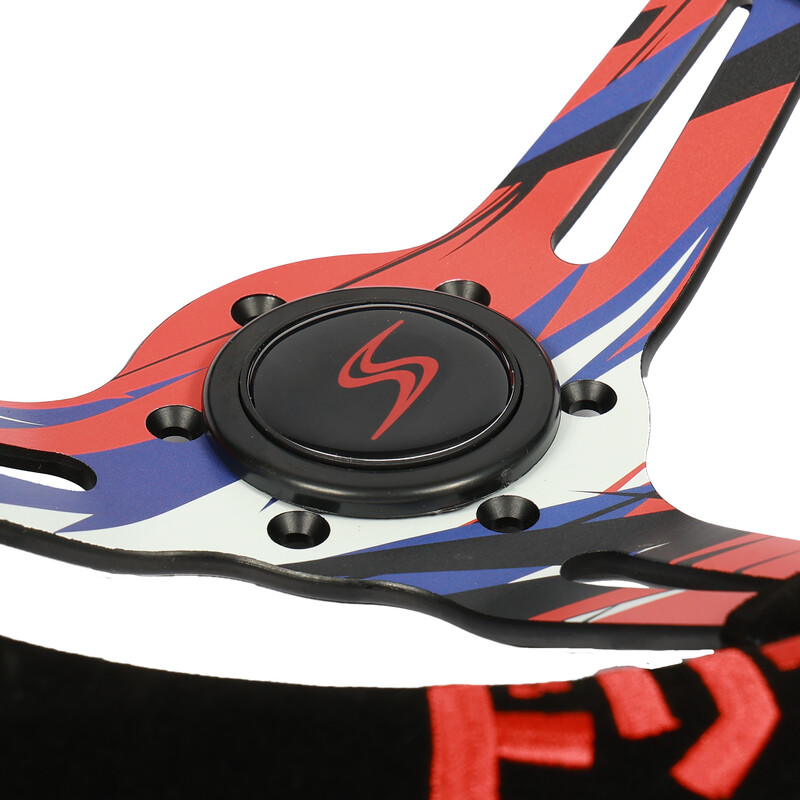 DriftShop Hydrodip Steering Wheel (70 mm Dish), Black Suede